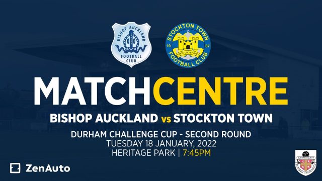 MATCH CENTRE | Bishop Auckland vs Stockton Town – Durham Challenge Cup