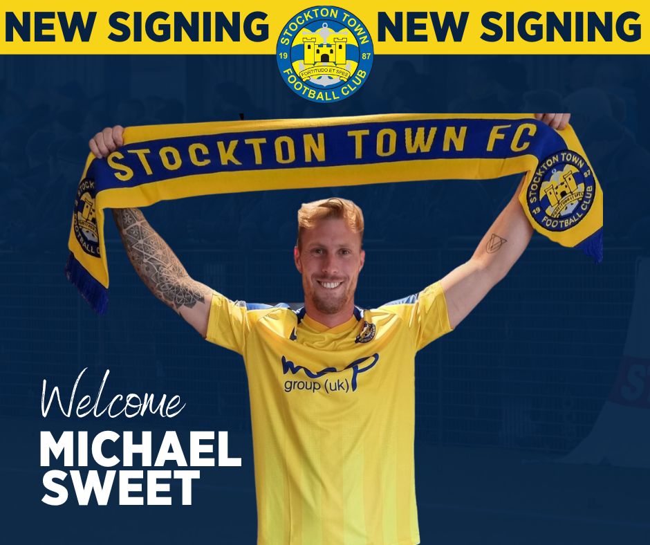 Stockton Town sign Striker Michael Sweet
