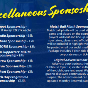 Miscellaneous Sponsorships